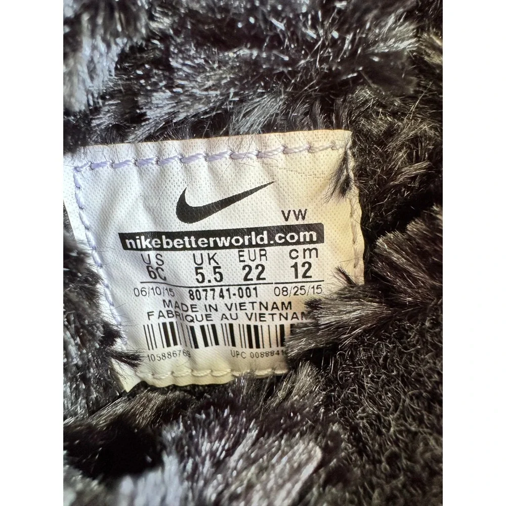 Nike Winter Boots Faux Fur Trim Pull On‎ Black Toddler Size 6C